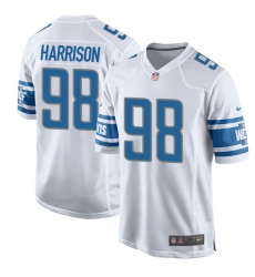 Men's Nike Detroit Lions #98 Damon Harrison Game White NFL Jersey