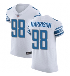 Men's Nike Detroit Lions #98 Damon Harrison White Vapor Untouchable Elite Player NFL Jersey