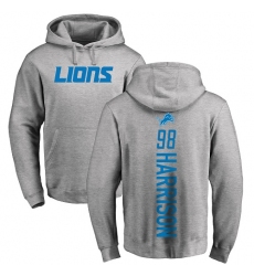 NFL Nike Detroit Lions #98 Damon Harrison Ash Backer Pullover Hoodie