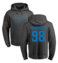NFL Nike Detroit Lions #98 Damon Harrison Ash One Color Pullover Hoodie