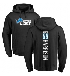 NFL Nike Detroit Lions #98 Damon Harrison Black Backer Pullover Hoodie