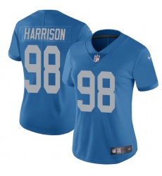 Women's Nike Detroit Lions #98 Damon Harrison Blue Alternate Vapor Untouchable Limited Player NFL Jersey