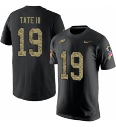 Nike Philadelphia Eagles #19 Golden Tate III Black Camo Salute to Service T-Shirt