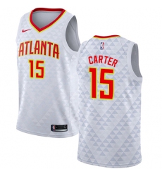 Youth Nike Atlanta Hawks #15 Vince Carter Swingman White NBA Jersey - Association Edition