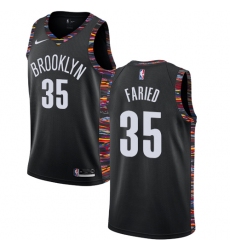 Youth Nike Brooklyn Nets #35 Kenneth Faried Swingman Black NBA Jersey - 2018 19 City Edition
