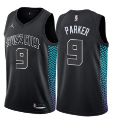 Youth Nike Jordan Charlotte Hornets #9 Tony Parker Swingman Black NBA Jersey - City Edition