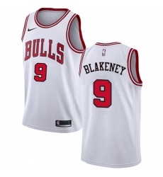Youth Nike Chicago Bulls #9 Antonio Blakeney Swingman White NBA Jersey - Association Edition