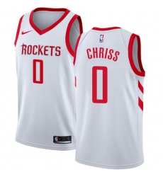 Men's Nike Houston Rockets #0 Marquese Chriss Swingman White NBA Jersey - Association Edition