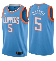 Youth Nike Los Angeles Clippers #5 Montrezl Harrell Swingman Blue NBA Jersey - City Edition