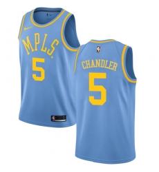 Men's Nike Los Angeles Lakers #5 Tyson Chandler Swingman Blue Hardwood Classics NBA Jersey