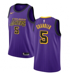 Women's Nike Los Angeles Lakers #5 Tyson Chandler Swingman Purple NBA Jersey - City Edition