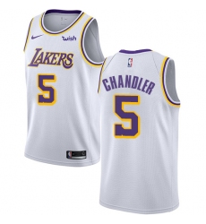 Women's Nike Los Angeles Lakers #5 Tyson Chandler Swingman White NBA Jersey - Association Edition