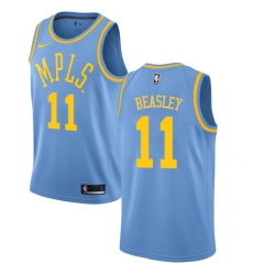 Women's Nike Los Angeles Lakers #11 Michael Beasley Authentic Blue Hardwood Classics NBA Jersey