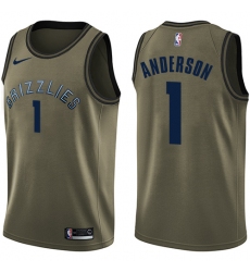 Youth Nike Memphis Grizzlies #1 Kyle Anderson Swingman Green Salute to Service NBA Jersey
