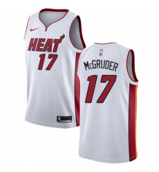 Men's Nike Miami Heat #17 Rodney McGruder Swingman White NBA Jersey - Association Edition