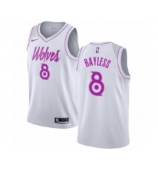 Men's Nike Minnesota Timberwolves #8 Jerryd Bayless White Swingman Jersey - Earned Edition