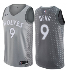 Women's Nike Minnesota Timberwolves #9 Luol Deng Swingman Gray NBA Jersey - City Edition