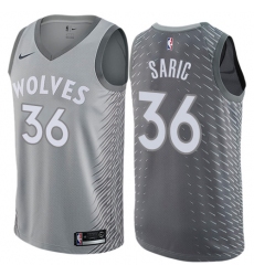 Women's Nike Minnesota Timberwolves #36 Dario Saric Swingman Gray NBA Jersey - City Edition