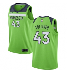 Youth Nike Minnesota Timberwolves #43 Anthony Tolliver Swingman Green NBA Jersey Statement Edition