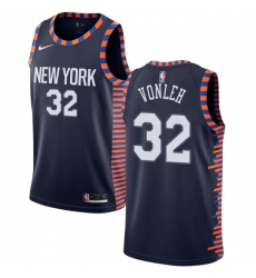 Youth Nike New York Knicks #32 Noah Vonleh Swingman Navy Blue NBA Jersey - 2018 19 City Edition