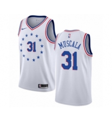 Men's Nike Philadelphia 76ers #31 Mike Muscala White Swingman Jersey - Earned Edition
