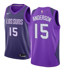 Men's Nike Phoenix Suns #15 Ryan Anderson Swingman Purple NBA Jersey - City Edition