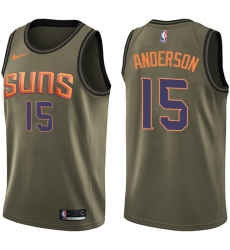 Youth Nike Phoenix Suns #15 Ryan Anderson Swingman Green Salute to Service NBA Jersey
