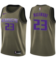 Men's Nike Sacramento Kings #23 Ben McLemore Swingman Green Salute to Service NBA Jersey