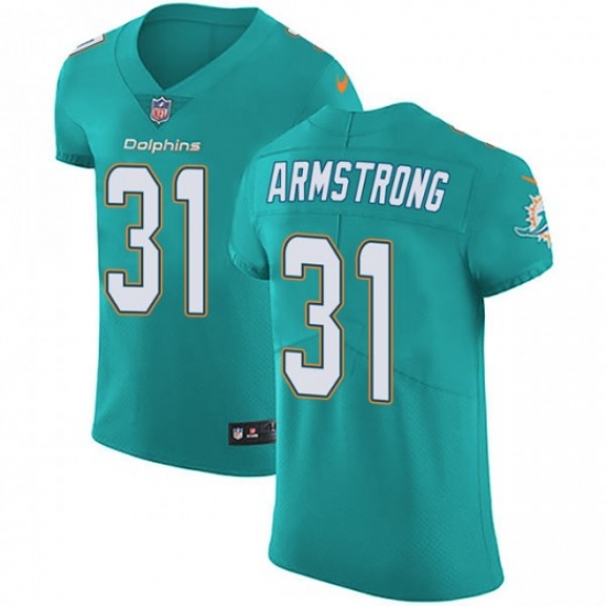 Nike Miami Dolphins #31 Cornell Armstrong Aqua Green Team Color Men's Stitched NFL Vapor Untouchable Elite Jersey