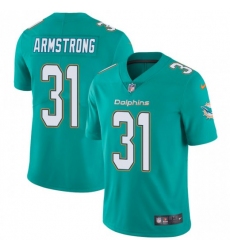 Nike Miami Dolphins #31 Cornell Armstrong Aqua Green Team Color Men's Stitched NFL Vapor Untouchable Limited Jersey