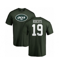 NFL Nike New York Jets #19 Andre Roberts Green Name & Number Logo T-Shirt