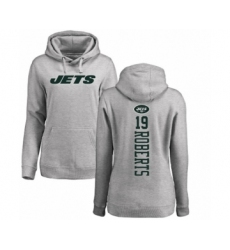 NFL Women's Nike New York Jets #19 Andre Roberts Ash Backer Pullover Hoodie