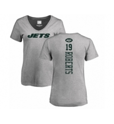 NFL Women's Nike New York Jets #19 Andre Roberts Ash Backer T-Shirt
