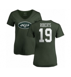 NFL Women's Nike New York Jets #19 Andre Roberts Green Name & Number Logo T-Shirt