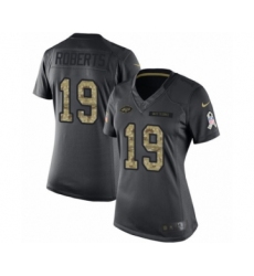 Women's Nike New York Jets #19 Andre Roberts Limited Black 2016 Salute to Service NFL Jersey