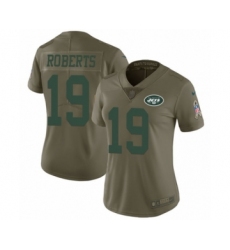 Women's Nike New York Jets #19 Andre Roberts Limited Olive 2017 Salute to Service NFL Jersey
