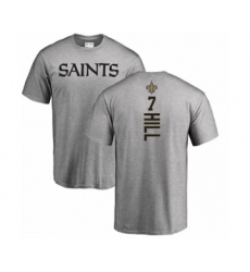 NFL Nike New Orleans Saints #7 Taysom Hill Ash Backer T-Shirt