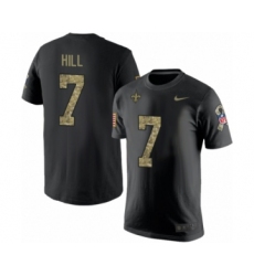 NFL Nike New Orleans Saints #7 Taysom Hill Black Camo Salute to Service T-Shirt