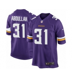 Men's Nike Minnesota Vikings #31 Ameer Abdullah Game Purple Team Color NFL Jersey