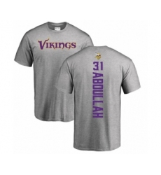 NFL Nike Minnesota Vikings #31 Ameer Abdullah Ash Backer T-Shirt