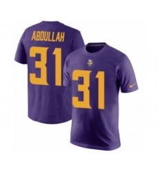 NFL Nike Minnesota Vikings #31 Ameer Abdullah Purple Rush Pride Name & Number T-Shirt