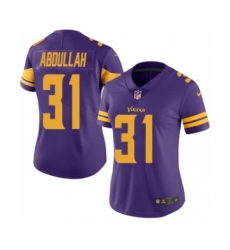 Women's Nike Minnesota Vikings #31 Ameer Abdullah Limited Purple Rush Vapor Untouchable NFL Jersey