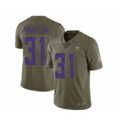 Youth Nike Minnesota Vikings #31 Ameer Abdullah Limited Olive 2017 Salute to Service NFL Jersey