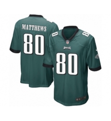 Men's Nike Philadelphia Eagles #80 Jordan Matthews Game Midnight Green Team Color NFL Jersey