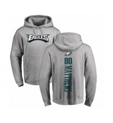 Nike Philadelphia Eagles #80 Jordan Matthews Ash Backer Pullover Hoodie