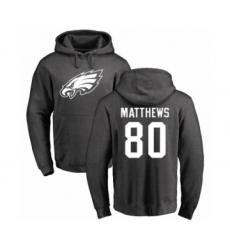 Nike Philadelphia Eagles #80 Jordan Matthews Ash One Color Pullover Hoodie