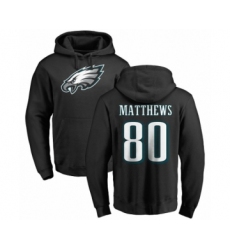 Nike Philadelphia Eagles #80 Jordan Matthews Black Name & Number Logo Pullover Hoodie