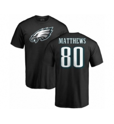 Nike Philadelphia Eagles #80 Jordan Matthews Black Name & Number Logo T-Shirt