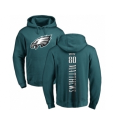 Nike Philadelphia Eagles #80 Jordan Matthews Green Backer Pullover Hoodie