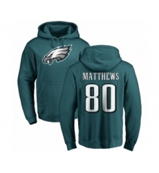 Nike Philadelphia Eagles #80 Jordan Matthews Green Name & Number Logo Pullover Hoodie